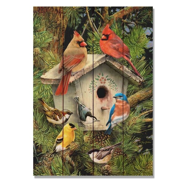 Giordano's Birdhouse - 14x20 Indoor/Outdoor Wall Art - Multi-color