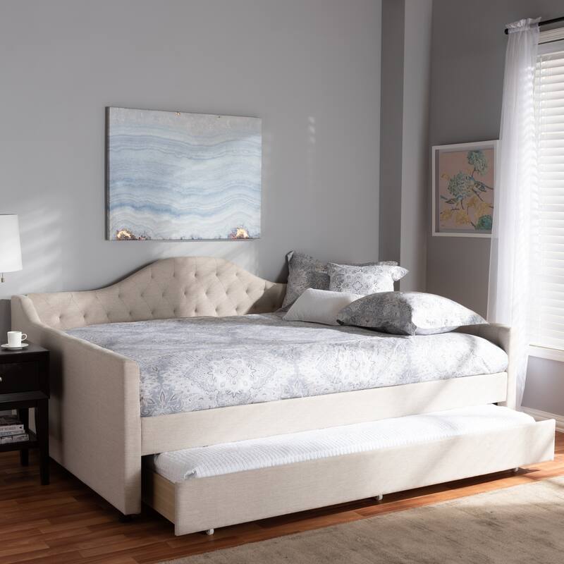 Eliza Contemporary Daybed with Pull-out Trundle by Baxton Studio