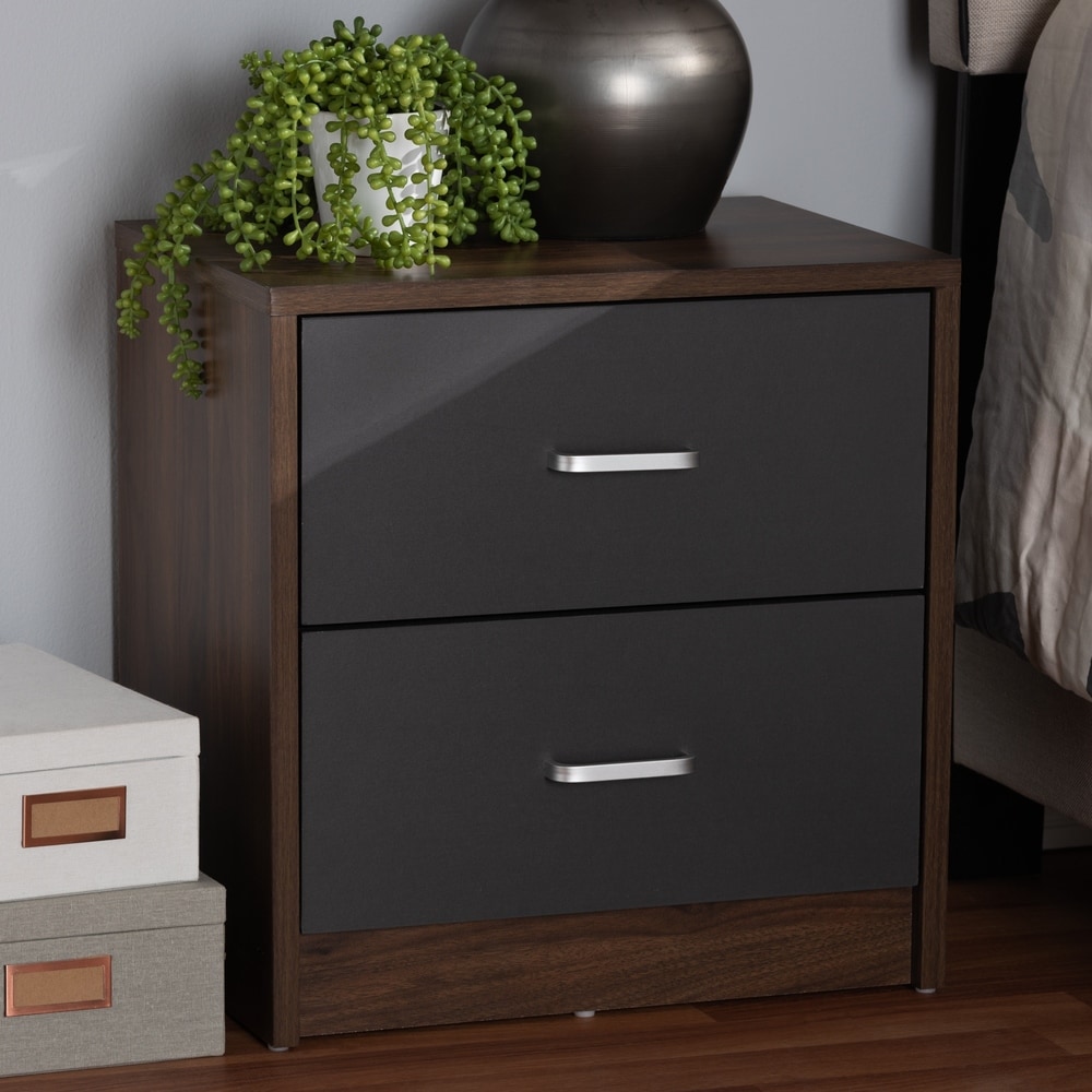 Brown 2 drawer Baxton Studio Nightstands Bed Bath Beyond