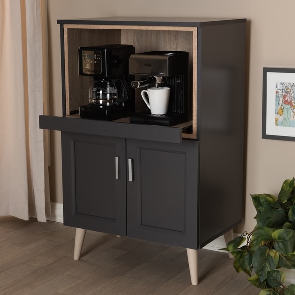 Carson Carrington Ystad Dark Grey and Oak Brown Kitchen ...