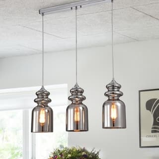 Herodion Chrome 3-Light Pendant with Clear Shade