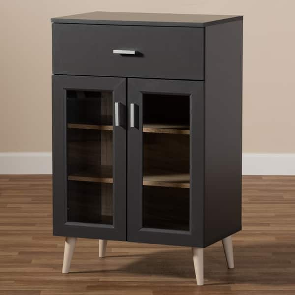 Shop Carson Carrington Ystad Dark Grey And Oak Brown Kitchen