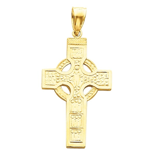 14 karat gold celtic cross