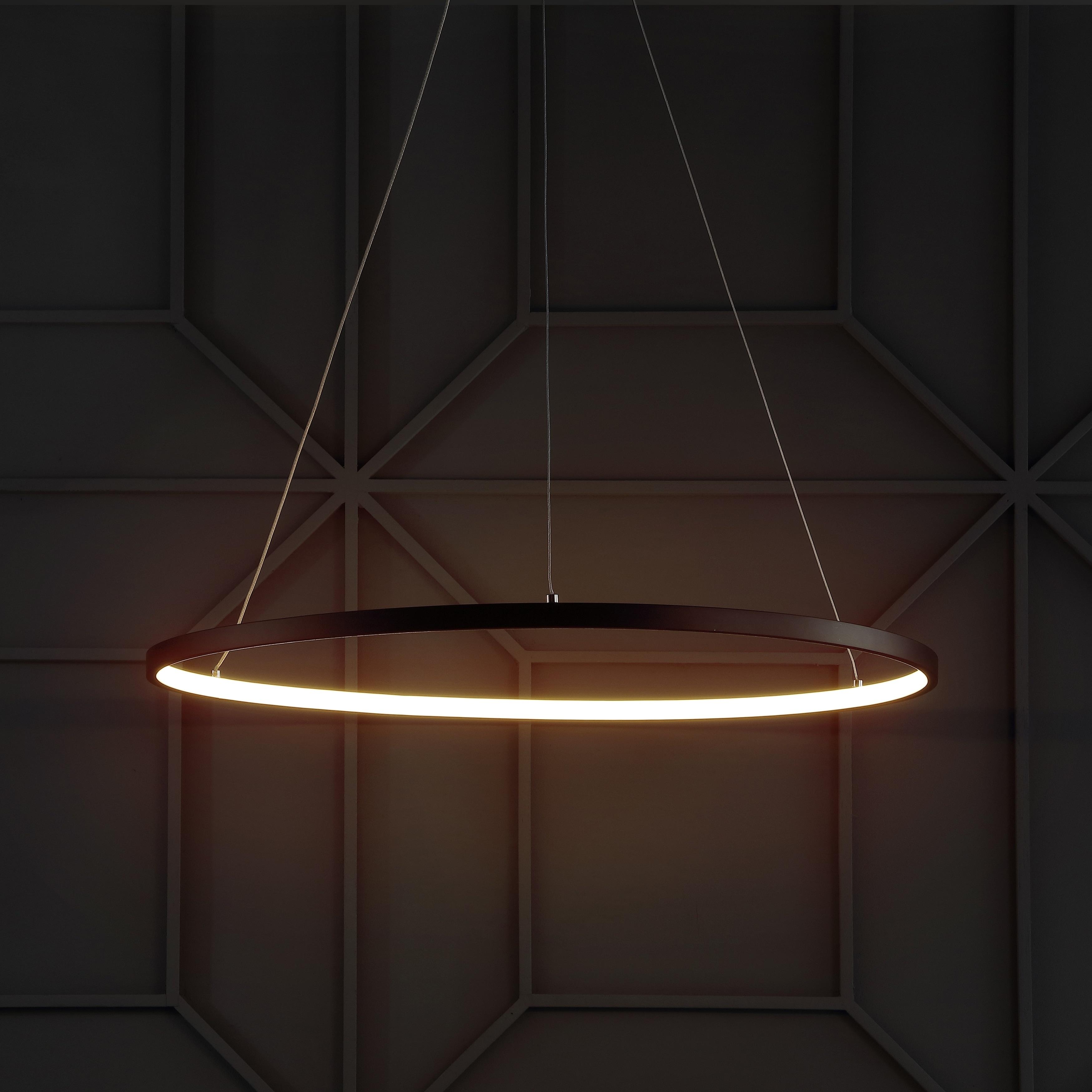 Brice 23.7" Round Integrated LED Metal Chandelier, Matte Black by JONATHAN  Y - Chandeliers For Bedrooms by Overstock.com