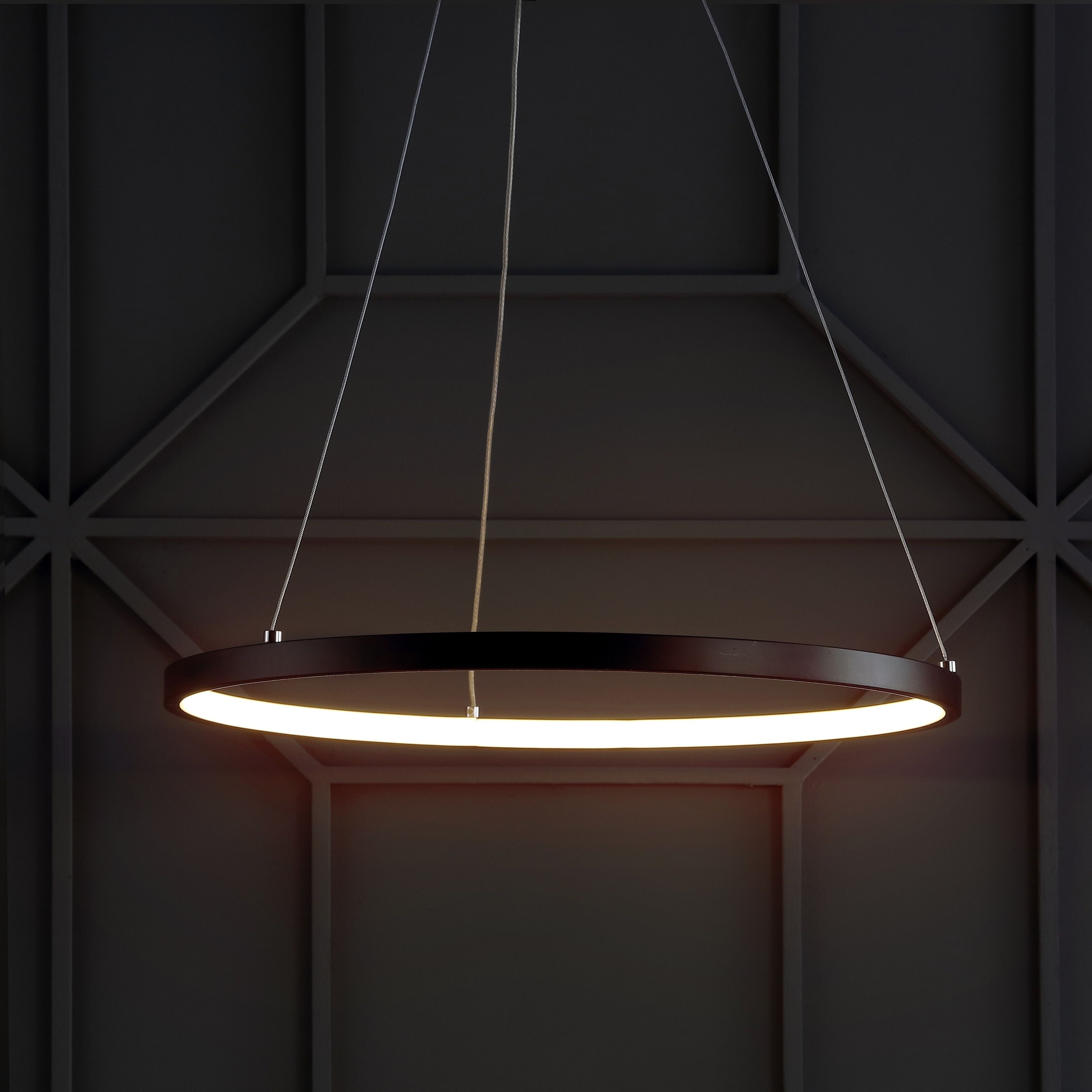 Bradley 15.7" Round Integrated LED Metal Chandelier, Matte Black by JONATHAN  Y - Chandeliers For Bedrooms by Overstock.com
