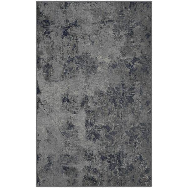 Shop Brumlow Mills Vintage Damask Distressed Gray And Blue Area Rug 30x46 Gray Overstock 21545399