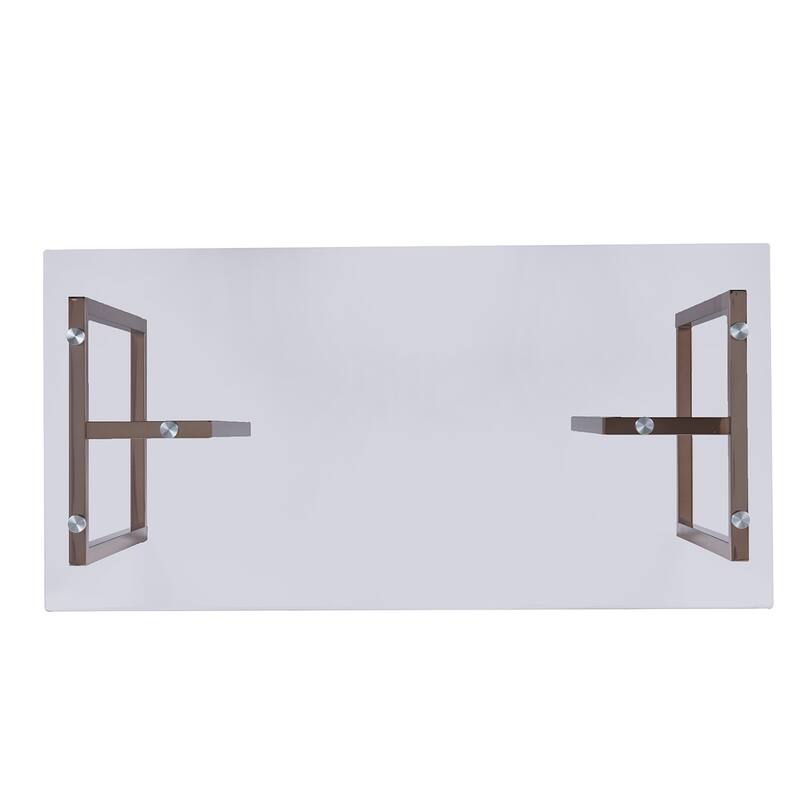 SEI Furniture Haxor Champagne Writing Desk