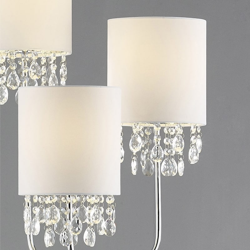 68" High 3-Light Crystal Pendants Floor Lamp
