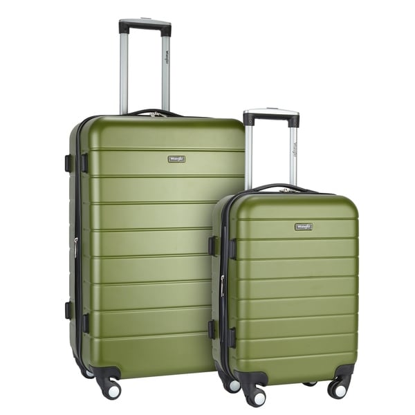 wrangler hardside spinner luggage set with usb port