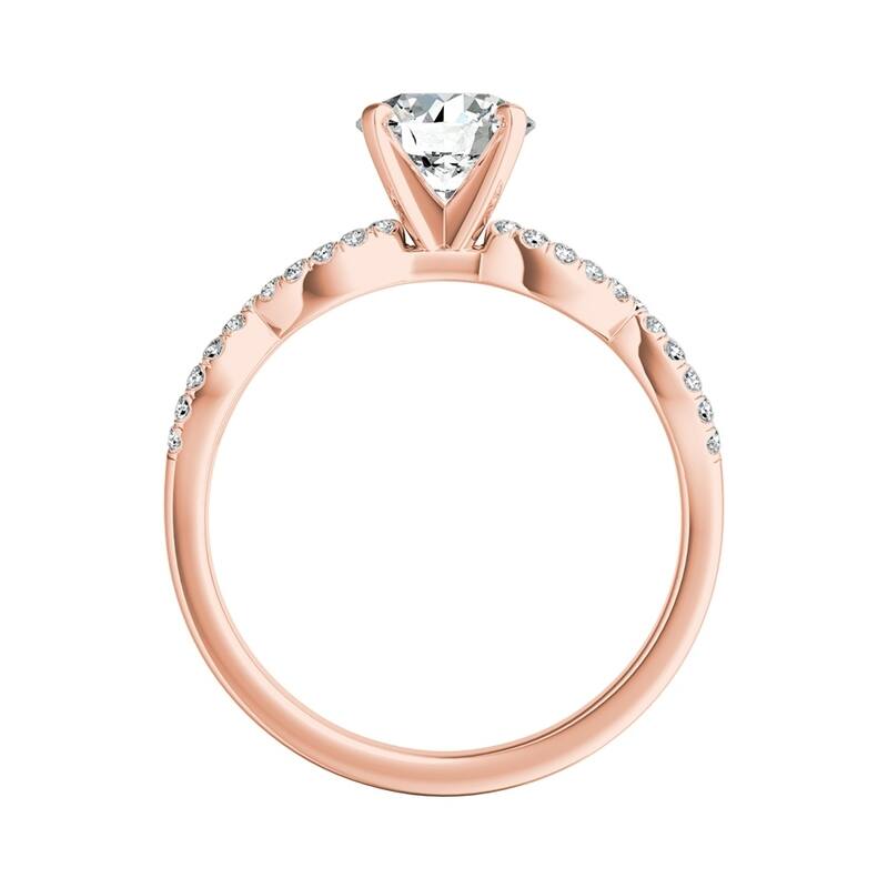 Auriya 14k Gold 2 1/2ct Moissanite Infinity Diamond Engagement Ring 1/6ctw