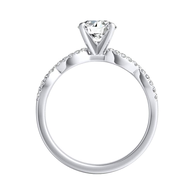 Auriya 14k Gold 3/4ct Moissanite Infinity Diamond Engagement Ring 1/6ctw