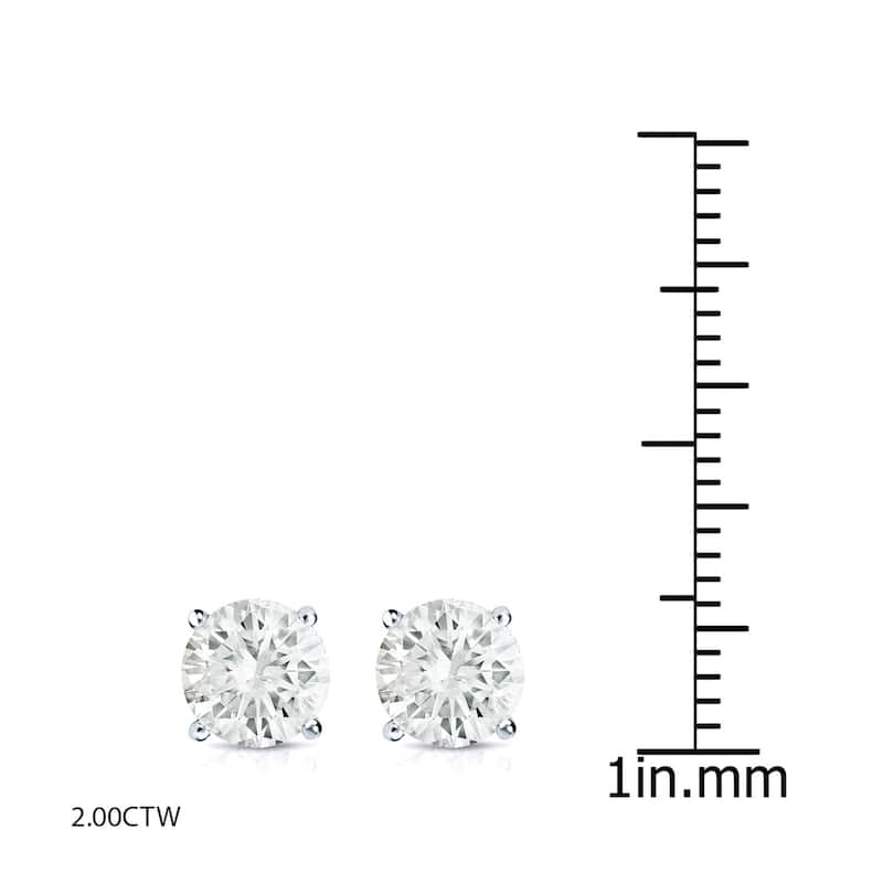 Auriya 2 to 2 1/2ctw Round Diamond Stud Earrings 14k Gold (I-J, SI1-SI2)