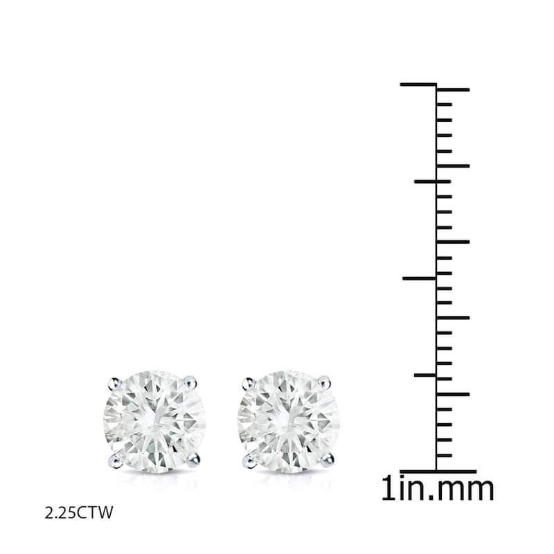 Auriya 2 to 2 1/2ctw Round Diamond Stud Earrings 14k Gold (I-J, SI1-SI2)