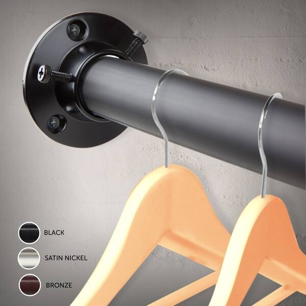Shop Instyledesign 1 Premium Adjustable Closet Rod And Socket Set