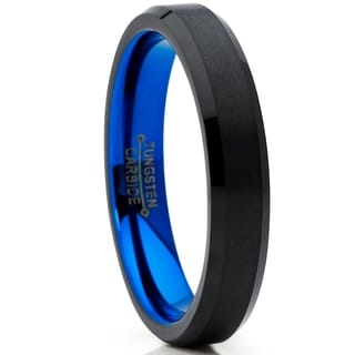 Tungsten Carbide High Polish Comfort Fit Half-Round Band Ring