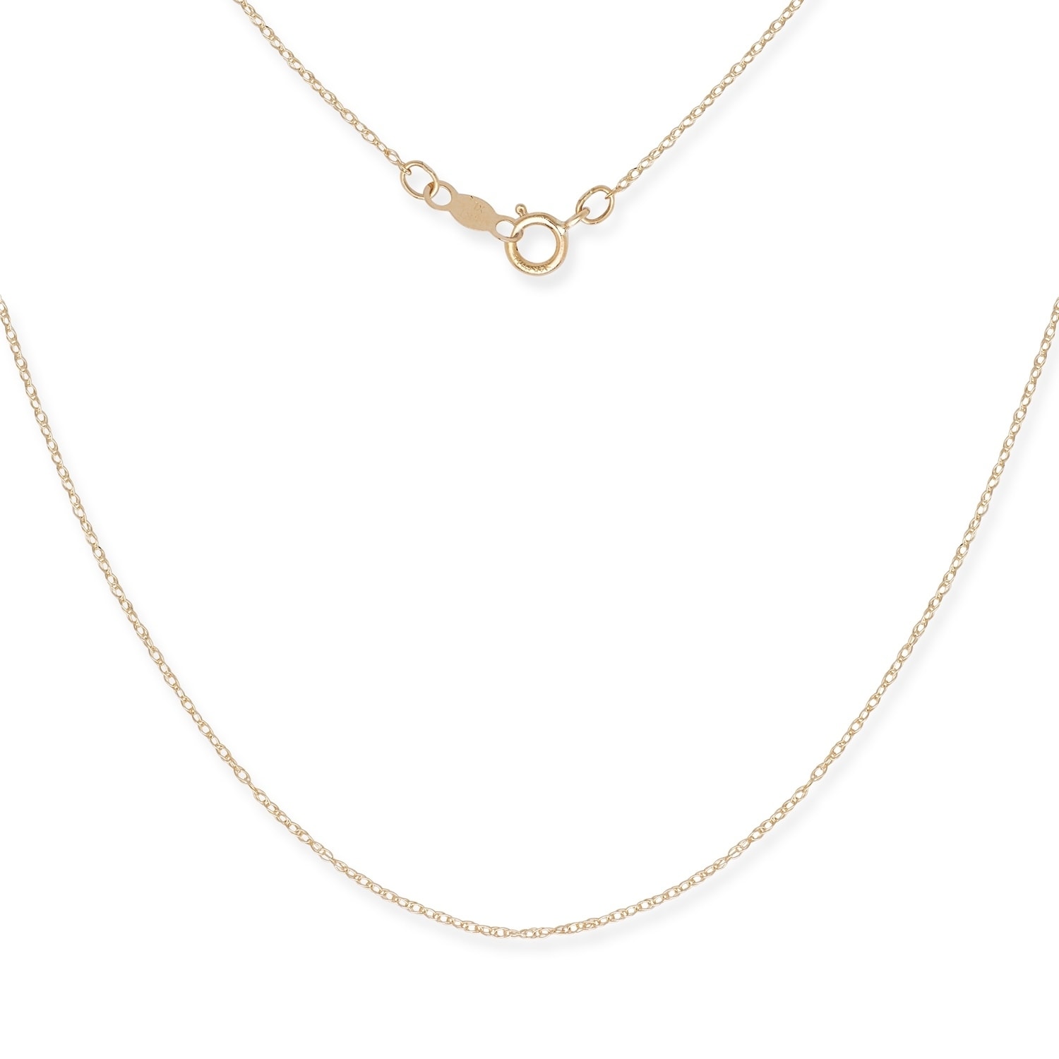 14k Gold White Gold Carded Cable Rope Chain Necklace 20 Inches 