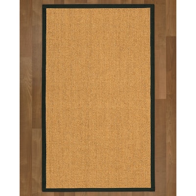 NaturalAreaRugs Nagoya Custom Sisal Rug (2' 6" x 10') Metal Border - 2'6" x 10'
