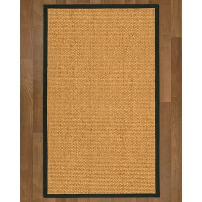 NaturalAreaRugs Nagoya Custom Sisal Rug (2' 6" x 10') Metal Border - 2'6" x 10'