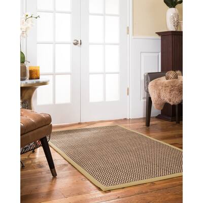 NaturalAreaRugs Seaside Custom Sisal Rug (2' 6" x 12') Sand Border - 2'6" x 12'