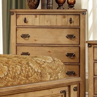 Cottage Style Chest With Antique Handles, Brown - Bed Bath & Beyond ...