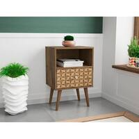 Liberty Mid Century - Modern Nightstand 1.0 with 1 Cubby Space and 1 Drawer in Black