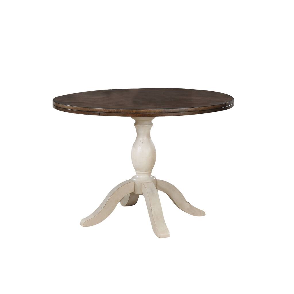 Maureen 42-inch Round Pedestal Table - Antique White