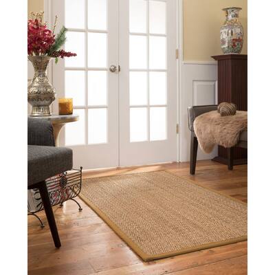 NaturalAreaRugs Everest Custom Mt. Grass Rug 2' 6" x 12" Khaki Border - 2'6" x 12'