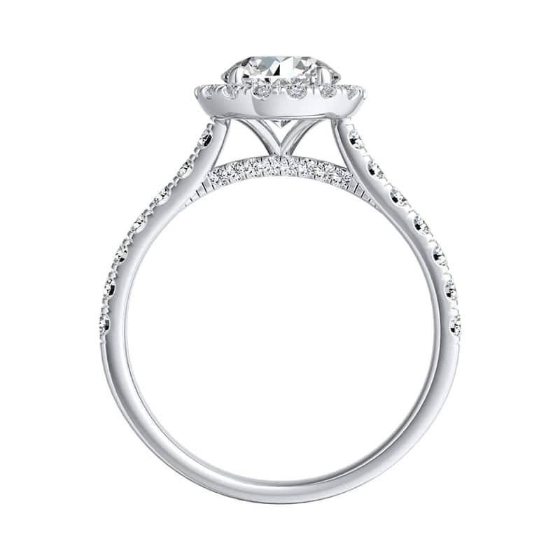 Auriya 14k Gold 2 1/2ct Moissanite Halo Diamond Engagement Ring 5/8ctw