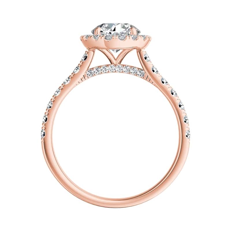 Auriya 14k Gold 1ct Moissanite Halo Diamond Engagement Ring 5/8ctw