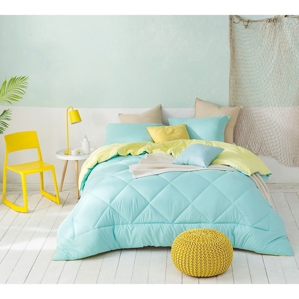 Shop BYB Yucca/Limelight Yellow Reversible Comforter ...