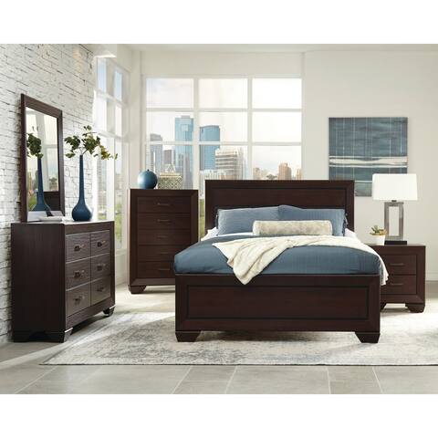 Strick & Bolton Dulah Dark Cocoa 4-piece Bedroom Set with Storage Bed