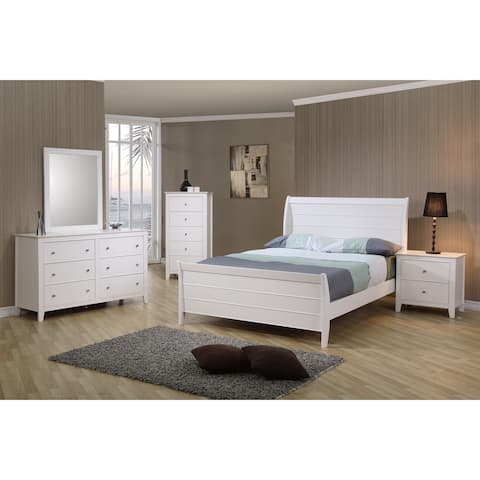 White Wood Bedroom Sets Online At Our Best Selena Coastal White 4 Piece Bedroom Set