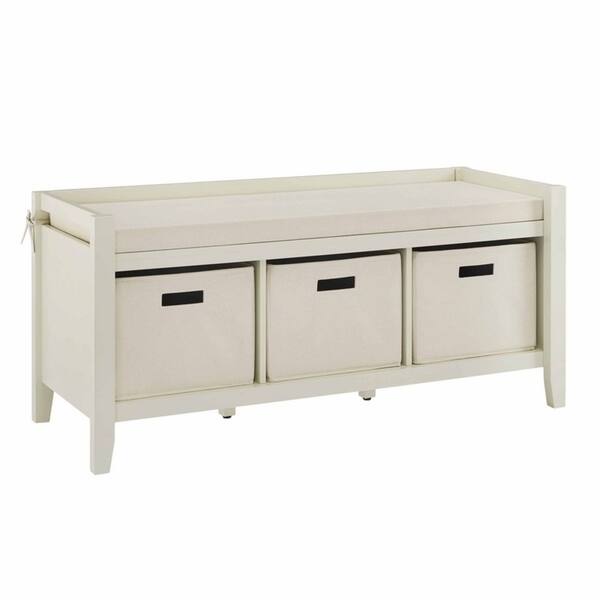 Shop Jax Cream Entryway Bench Overstock 21585670