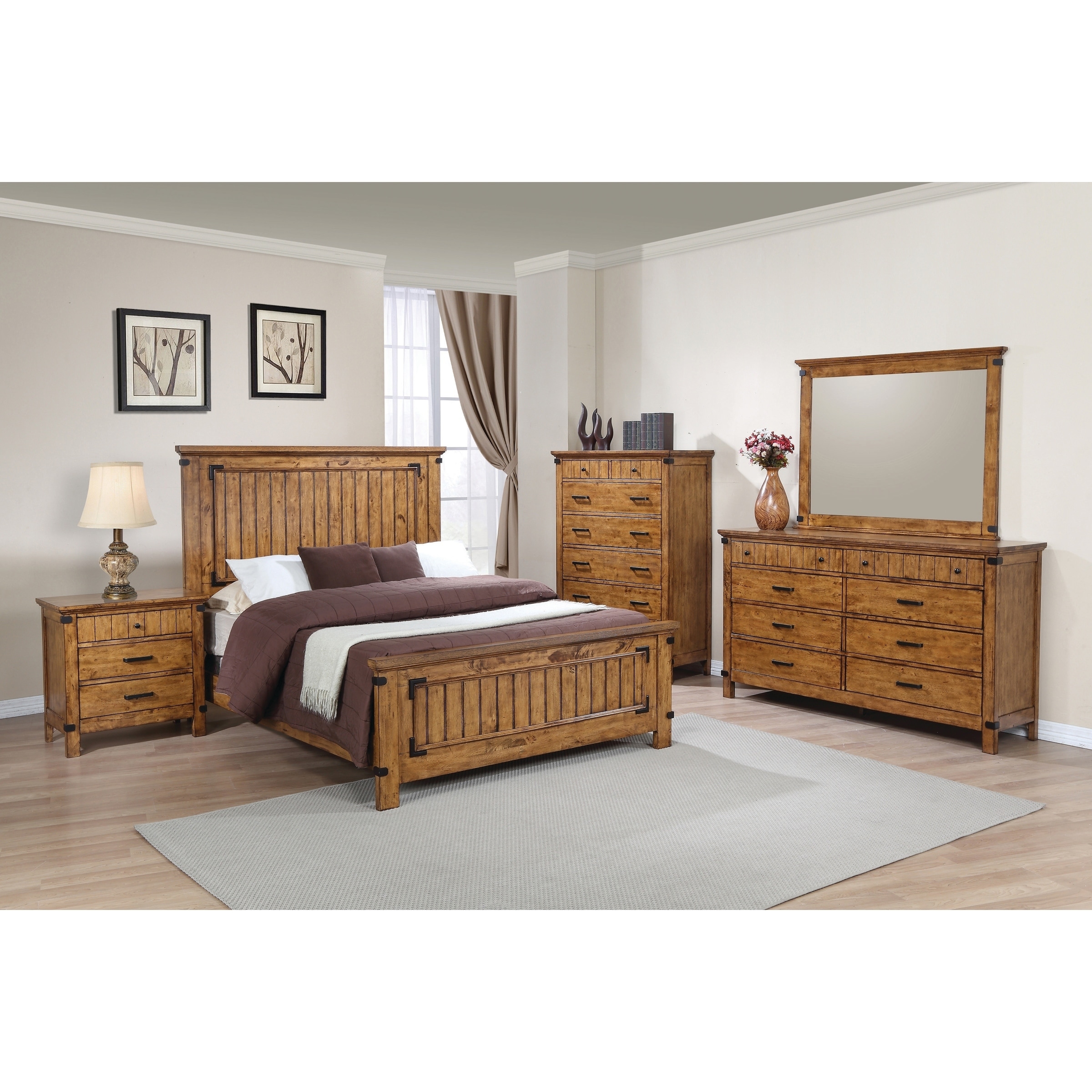 The Gray Barn Copper Coast Rustic Honey 5 Piece Bedroom Set