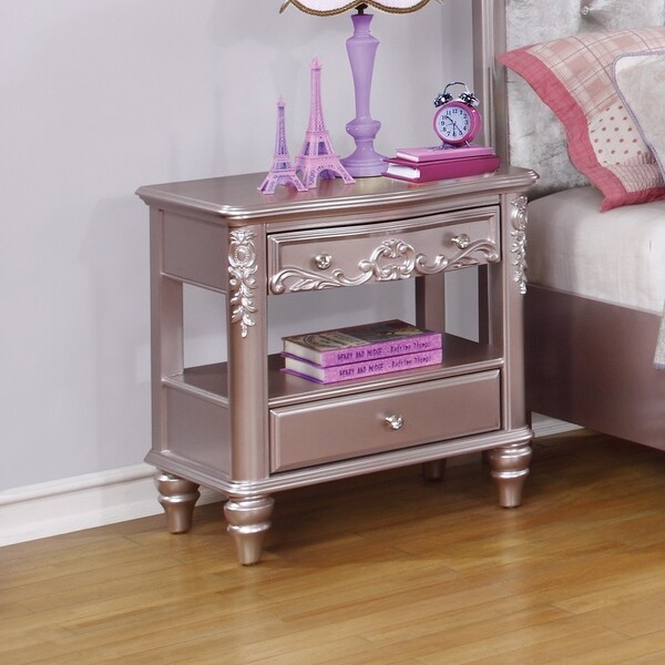 caroline metallic lilac bed