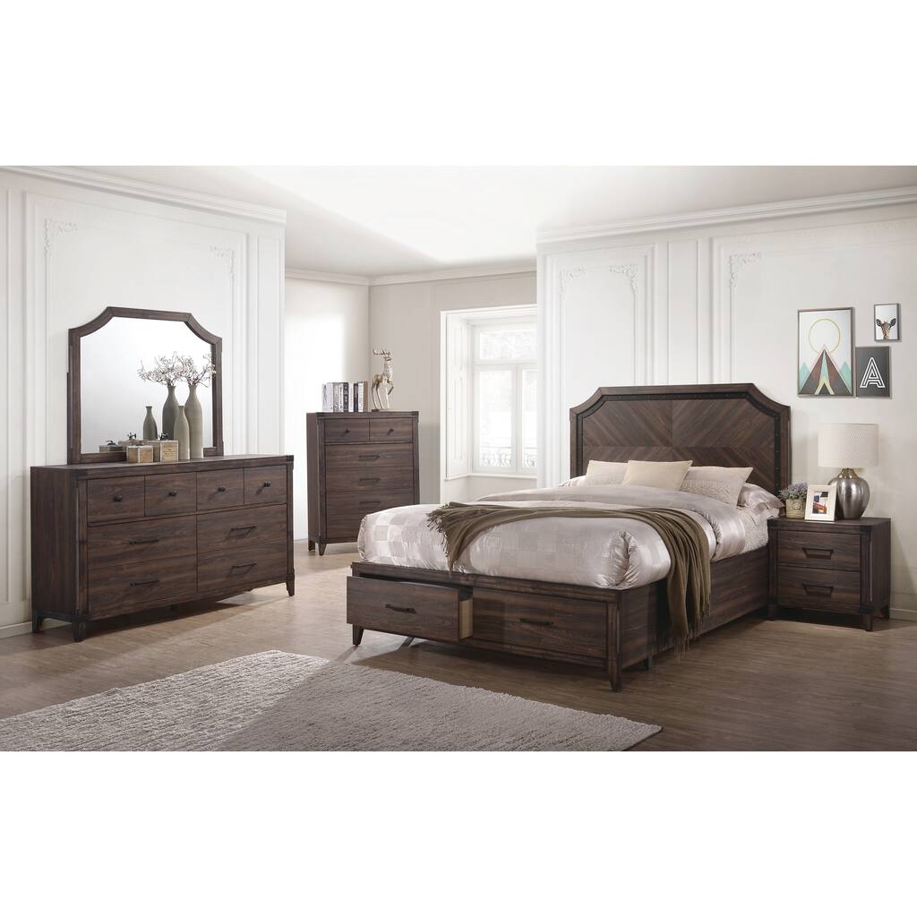 Richmond Rustic Dark Grey Oak 4-piece Bedroom Set