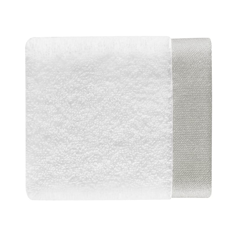 J. Queen New York Lenore Turkish Cotton Striped Border Towel - Wash - White/Silver