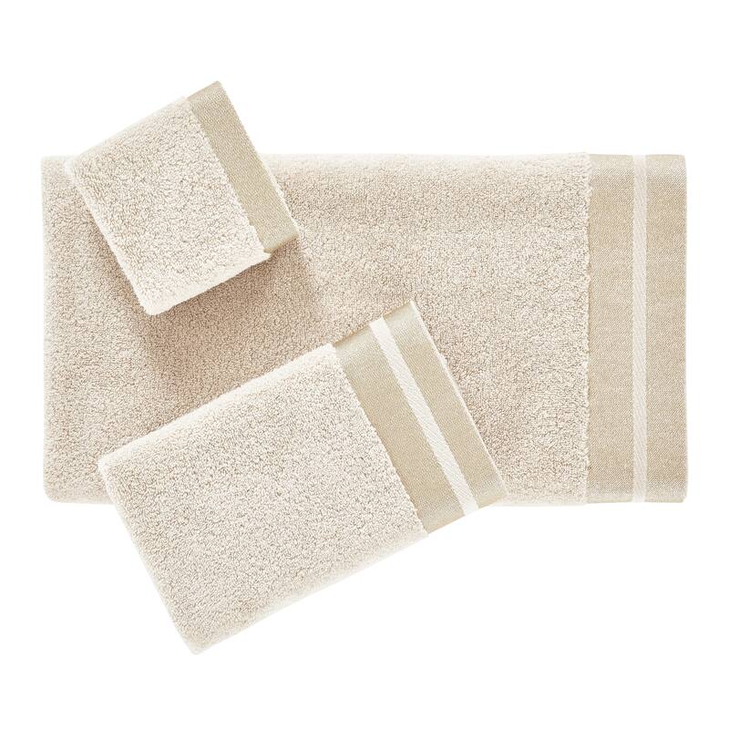 J. Queen New York Lenore Turkish Cotton Striped Border Towel