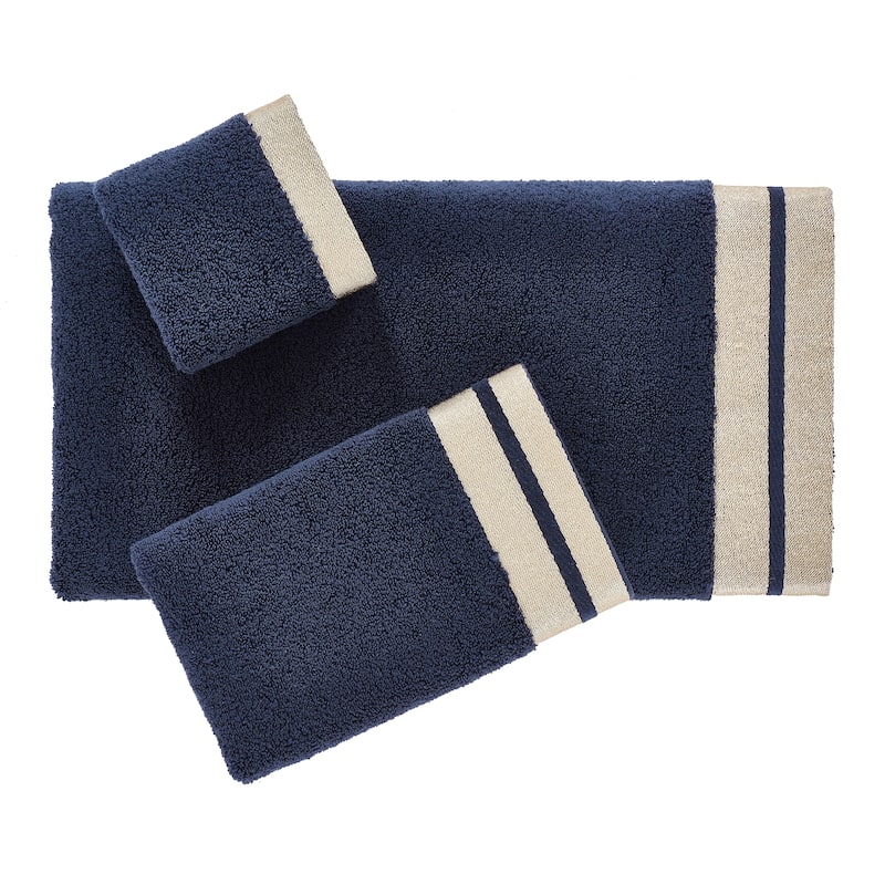 J. Queen New York Lenore Turkish Cotton Striped Border Towel