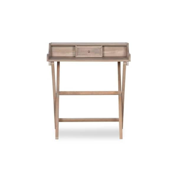 Shop Clover Gray Wash Folding Desk Free Shipping Today