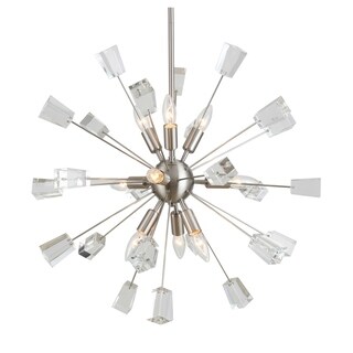 Woodbridge Lighting 17919CBR Stardust 9-light Sputnik Chandelier (Nickel) - Chandeliers For Bedrooms by Overstock.com