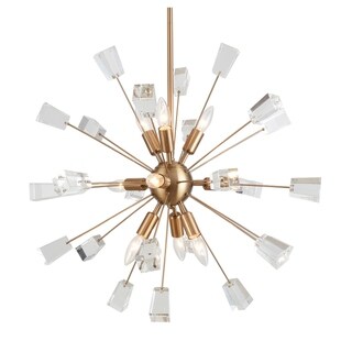 Woodbridge Lighting 17919CBR Stardust 9-light Sputnik Chandelier (Brass) - Chandeliers For Bedrooms by Overstock.com