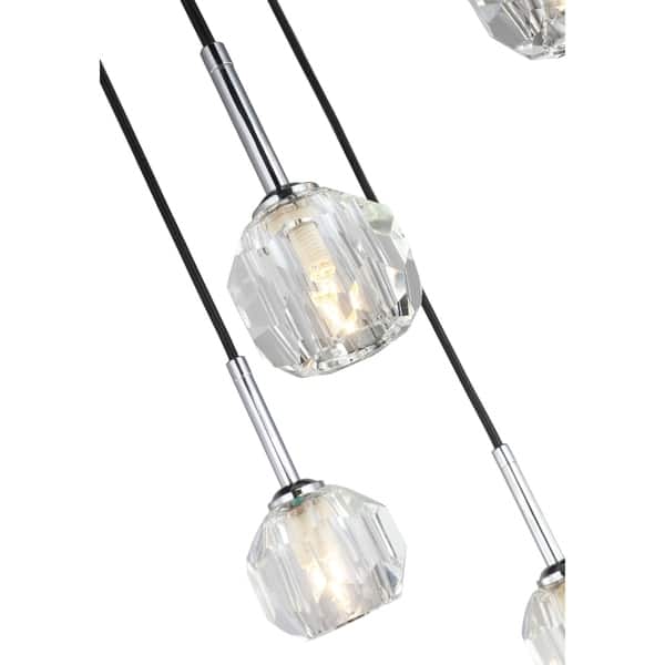 Woodbridge Lighting 13625STN-M00AMB 5-Light Mini Pendant Cluster Satin Nickel 