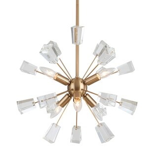 Woodbridge Lighting 17916CBR Stardust 6-light Sputnik Chandelier (Brass) - Chandeliers For Bedrooms by Overstock.com