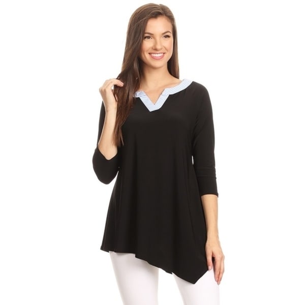 womens black tunic top