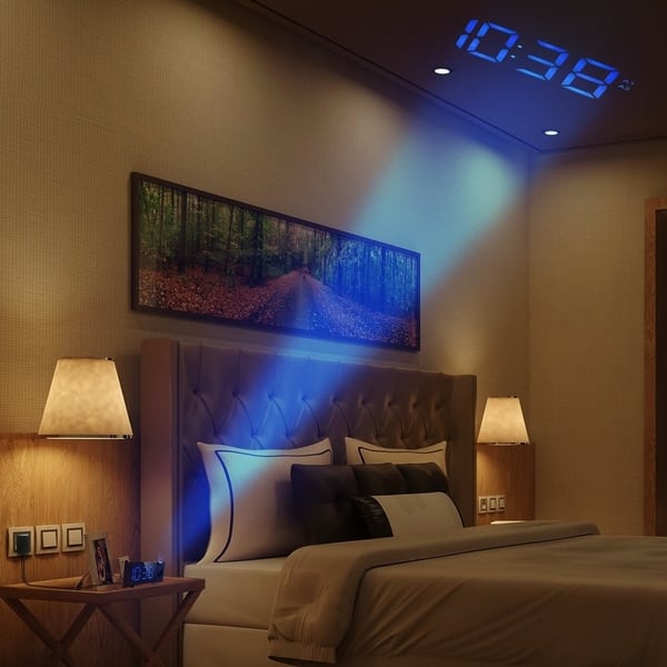 Shop Mpow Alarm Clock Fm Radio Alarm Clock Projection Clock