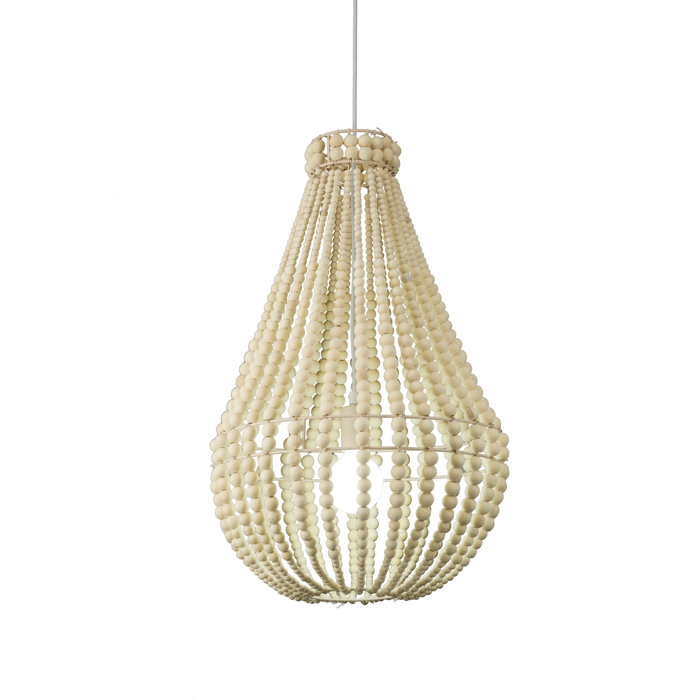 Beaded Pendant Chandelier (Off White) - Chandeliers For Bedrooms by Overstock.com