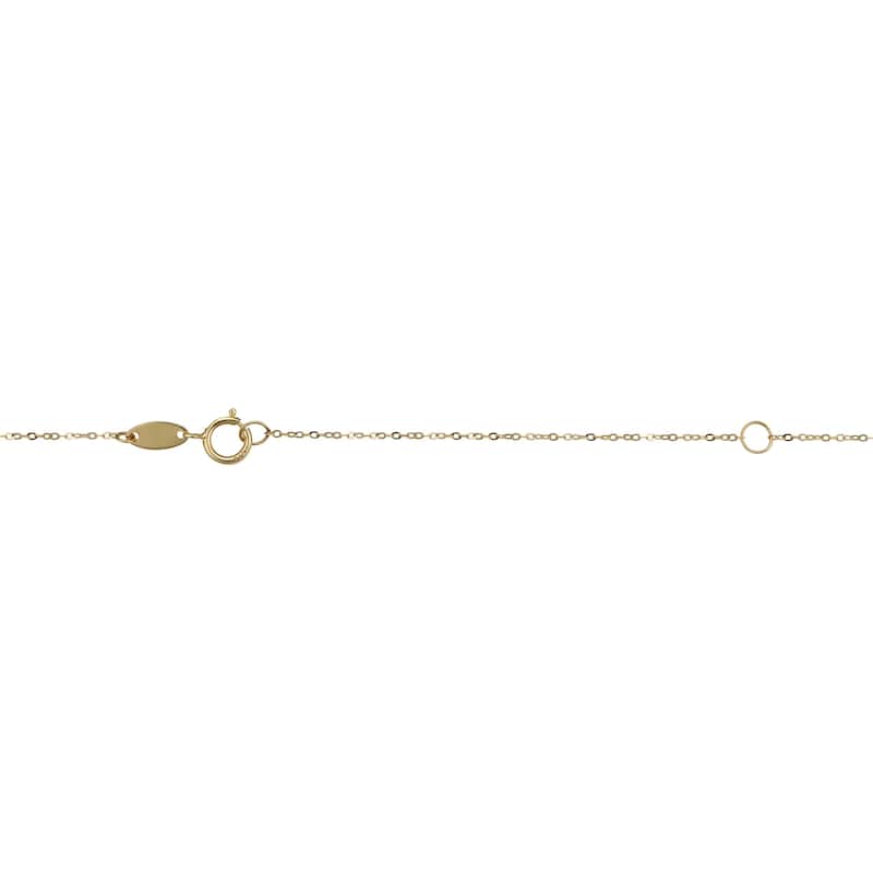 Fremada 14k Yellow Gold Claddagh Necklace (adjusts to 16 or 18 inches)