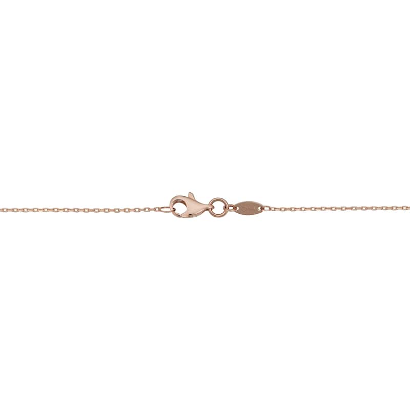 Fremada 14k Gold Beads and Disc Station Necklace (yellow gold or rose gold)