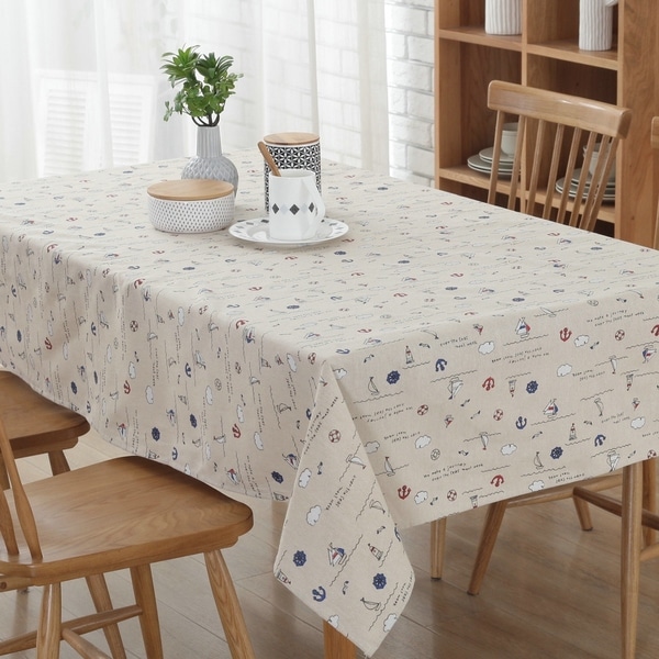 white linen tablecloth rectangle